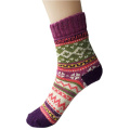 Hot sale ladies crew warm fuzzy custom winter wool socks